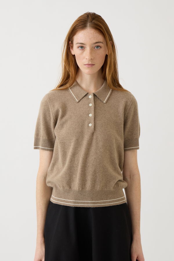 demylee Elyse Cashmere Polo Top