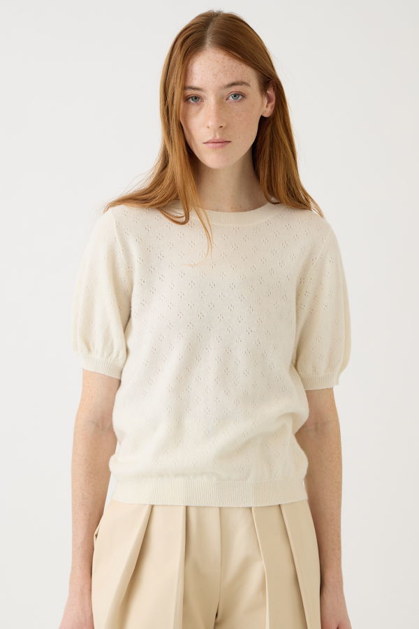 DEMYLEE Isabel Pointelle Cashmere Top