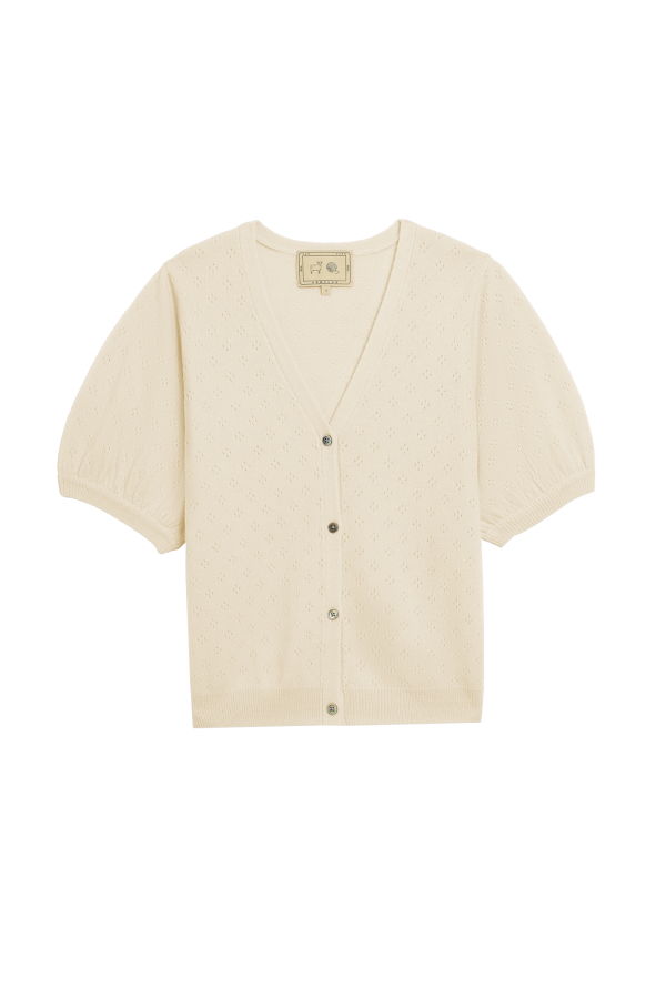 DEMYLEE Lucy Pointelle Cashmere Cardigan