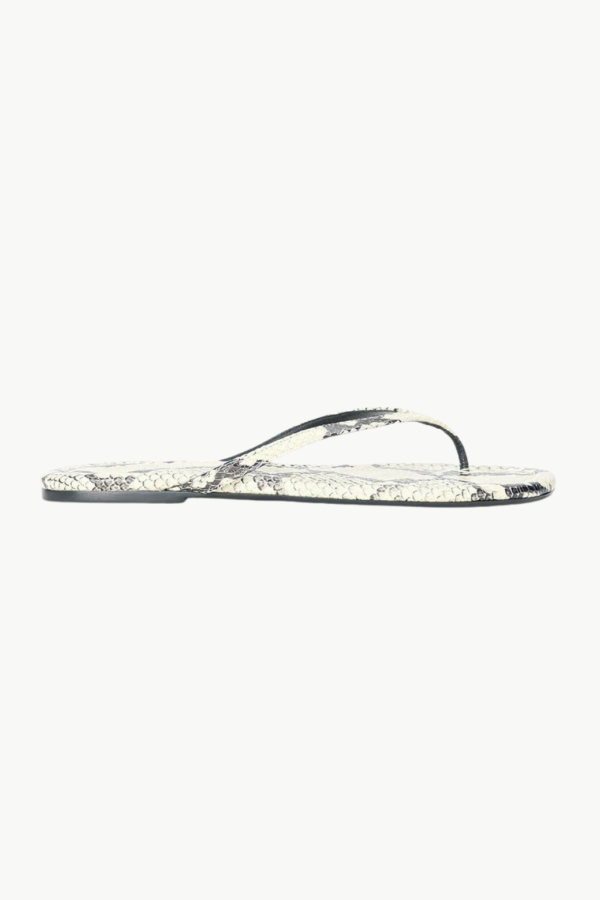 Staud Freja Thong Sandal - White Snake