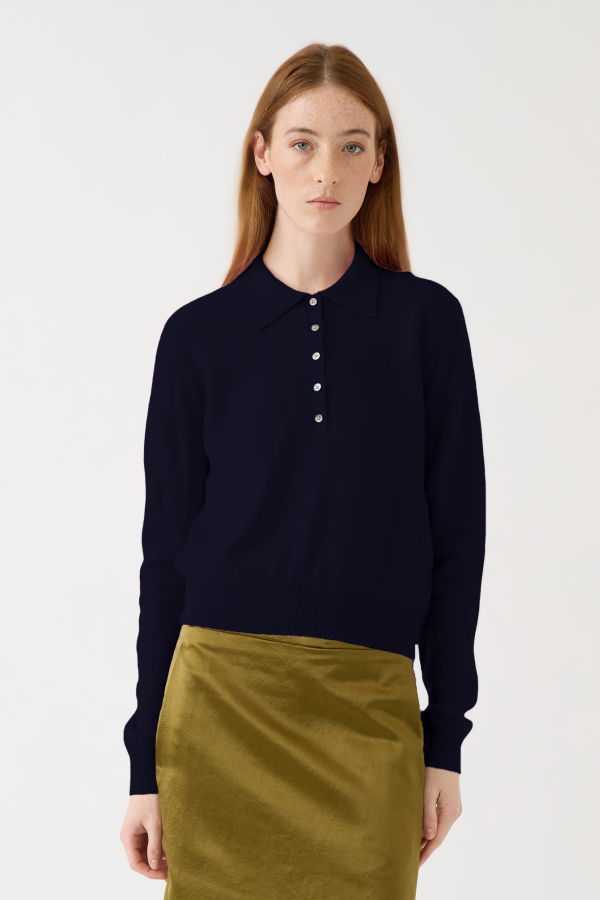 demylee Vera Cashmere Polo Sweater