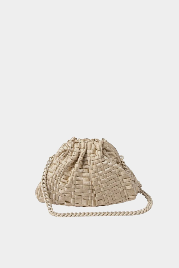 Maria La Rosa Mini Game Bag - Satin Gold