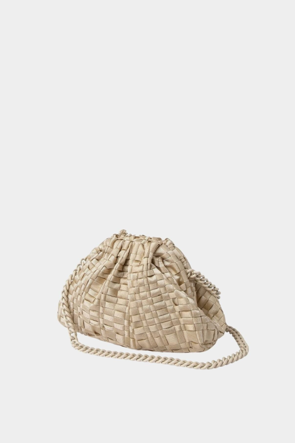 Maria La Rosa Mini Game Bag - Satin Gold
