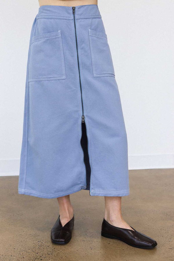 Noble Utility Skirt - Pebble Blue