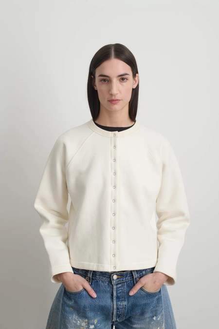 White Mohair Ribbed Cardigan | Garmentory