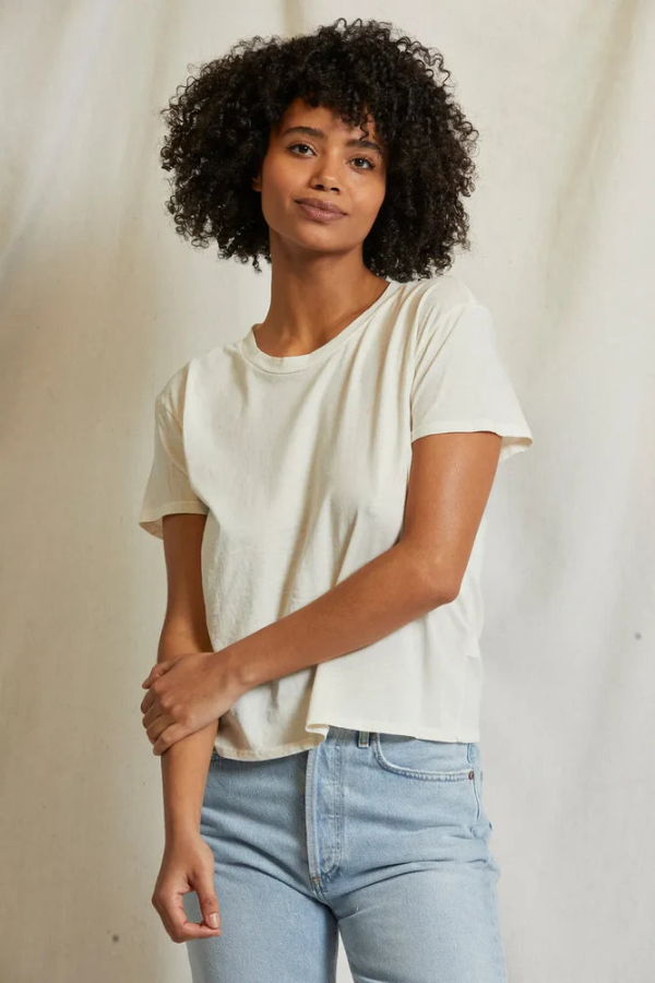 Perfect White Tee Harley Cotton Boxy Crewneck Tee