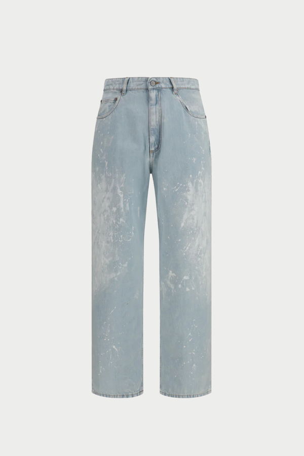 MM6 Maison Margiela Painted Denim Straight-Leg Pants