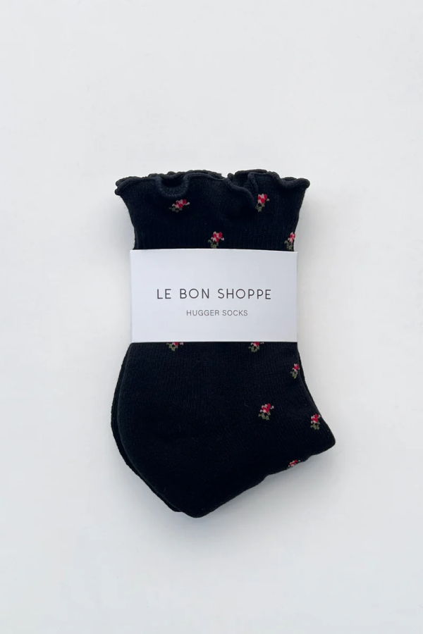 Le Bon Shoppe Petal Ruffle Hugger Crew Socks