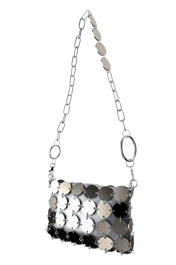 MAS1 CH Acero + Case + Mixed Metal Chain Bag - Silver