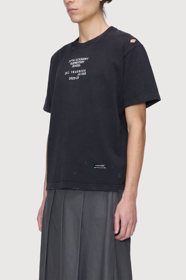 Song for the Mute "SFTM / Academy" Vintage Tee, Soft Roots Jersey - Overdye Navy
