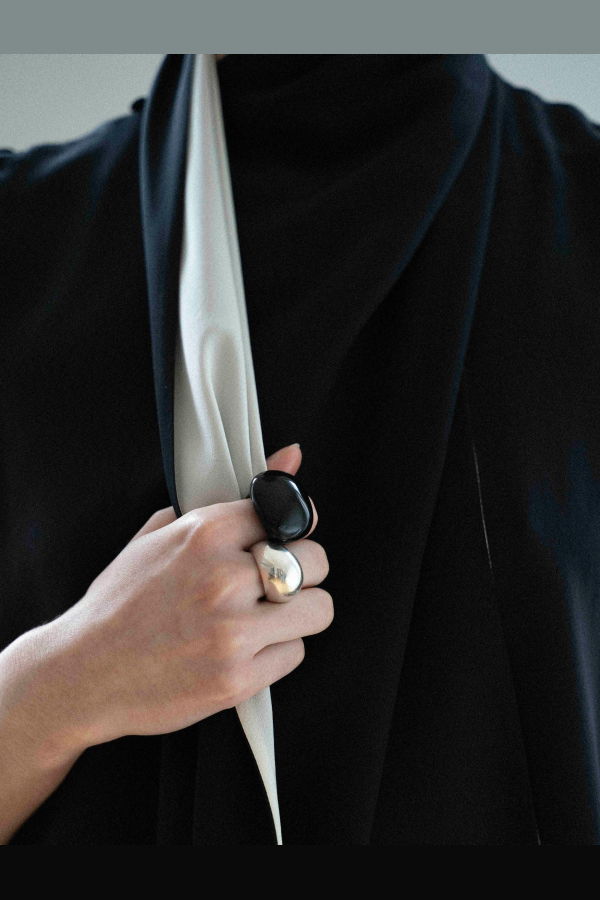 Camille Surault Blowblow Ring Epoxy Resin - Black