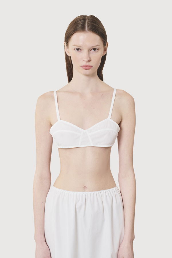 Rier Structured Bralette Bra - White Popeline
