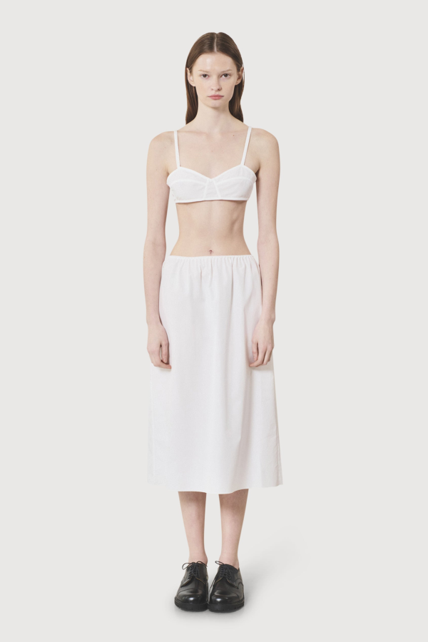 Rier Structured Bralette Bra - White Popeline