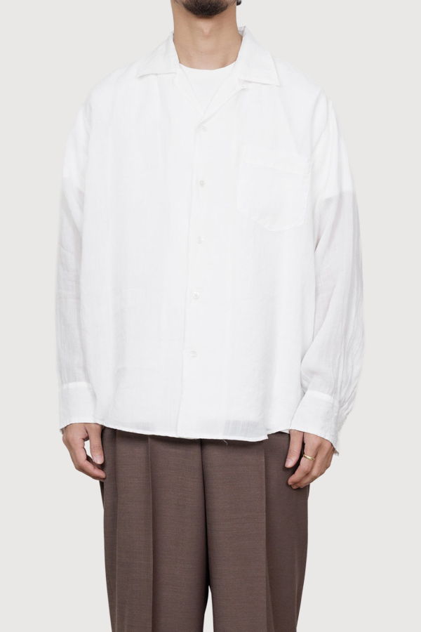 Markaware Open Collar L/S Shirt - White