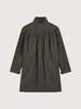 Open YY Over Shirred Top Coat - Khaki - Thumbnail 4