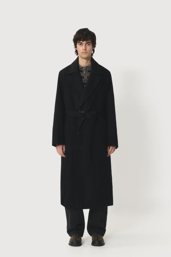 ssstein Oversized Layered Combination Coat - Black
