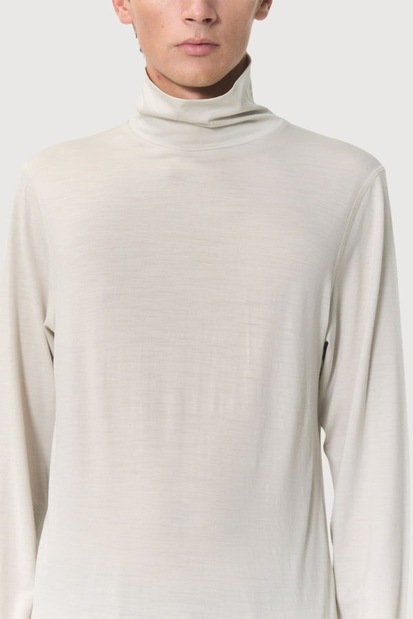 Rier Polar Jersey Turtleneck - Talc