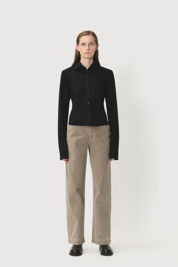 Rier Polar Shirt Mini - Black Interlock