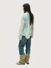 Open YY Unbalanced Ruffle Blouse - White - Thumbnail 3
