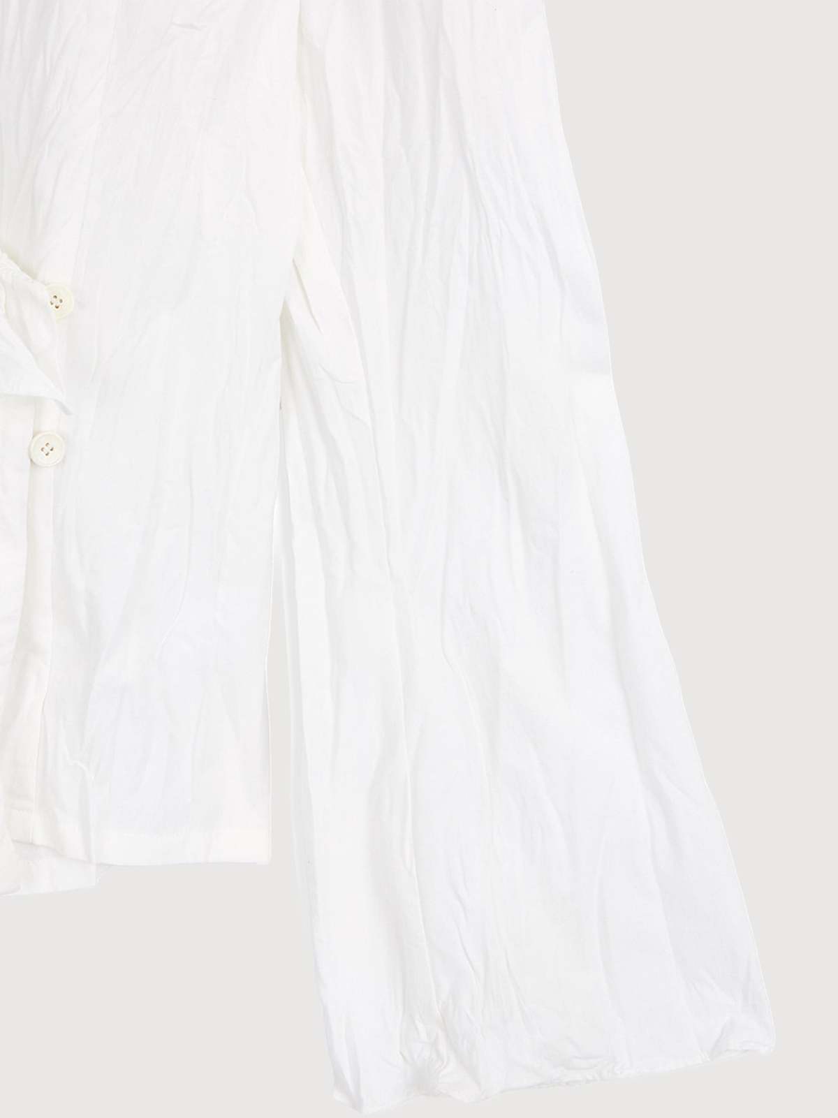 Open YY Unbalanced Ruffle Blouse - White - Image 7 of 8