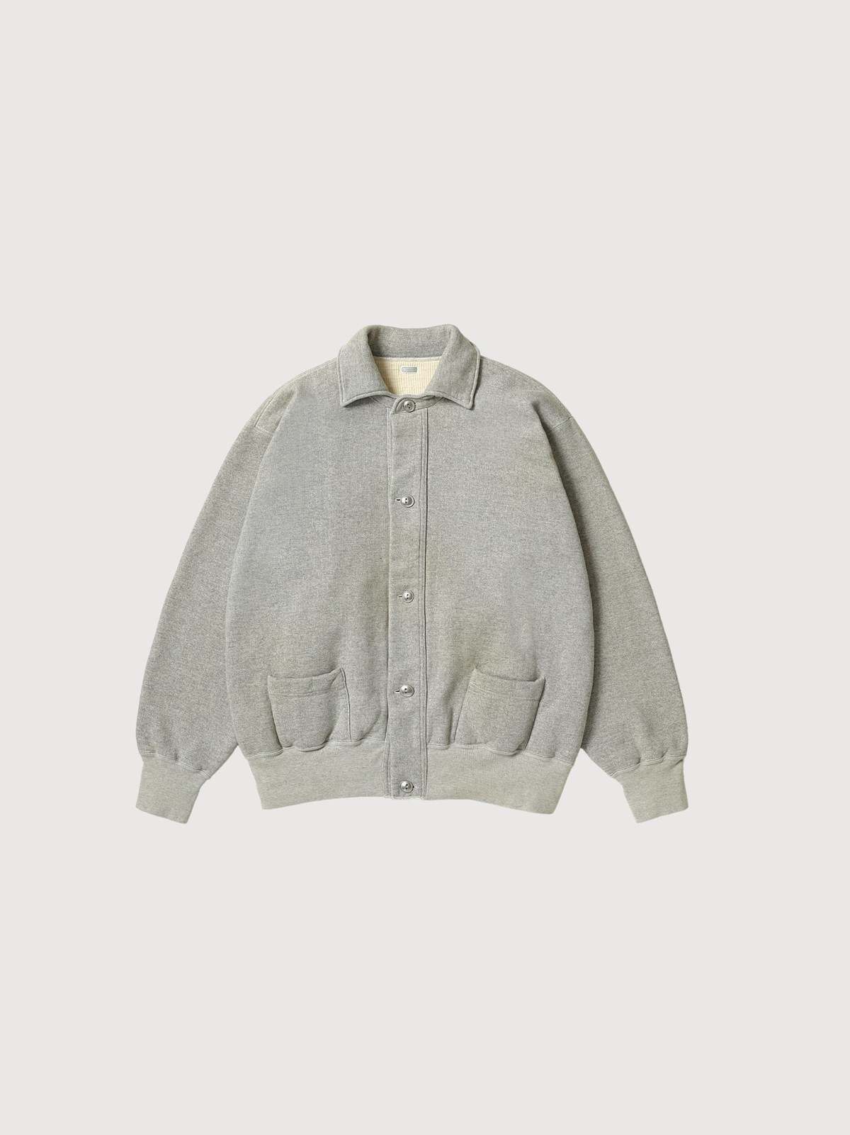 A.Presse Vintage Sweat Cardigan - Gray - Image 1 of 3