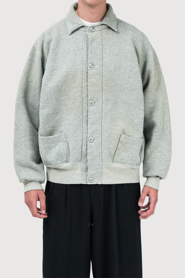A.Presse Vintage Sweat Cardigan - Gray