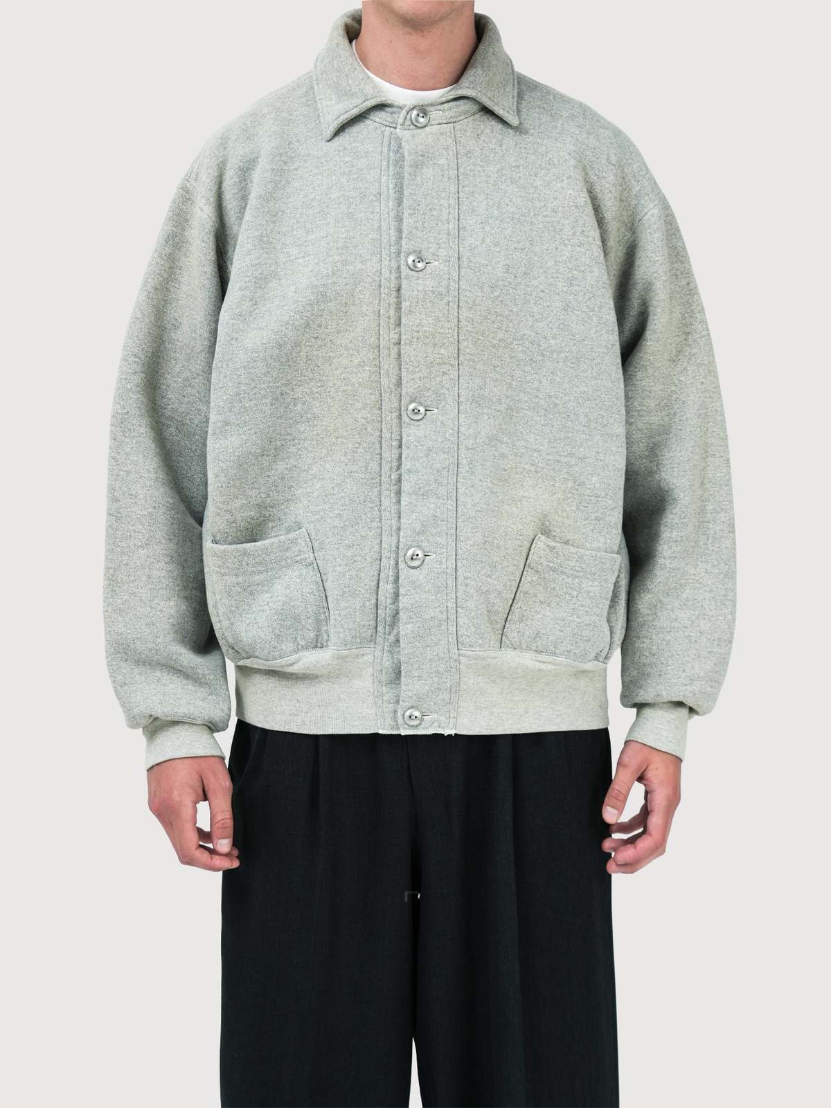 A.Presse Vintage Sweat Cardigan - Gray - Image 2 of 3