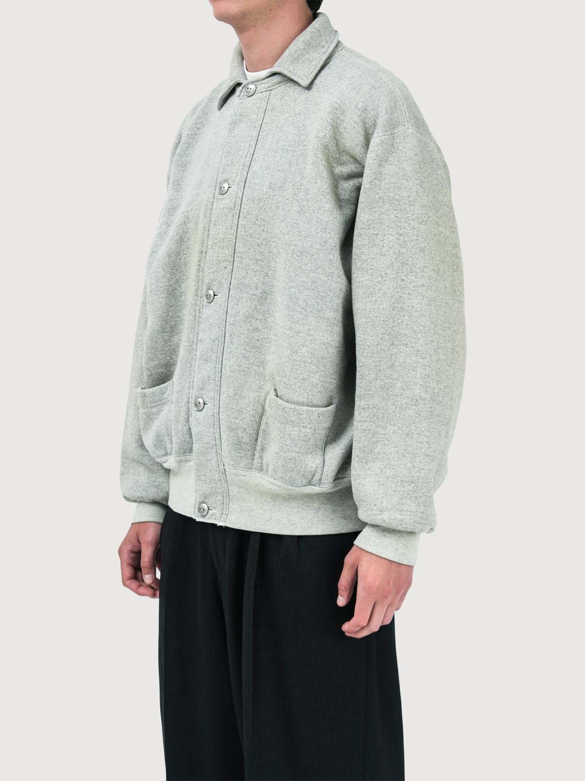 A.Presse Vintage Sweat Cardigan - Gray - Image 3 of 3