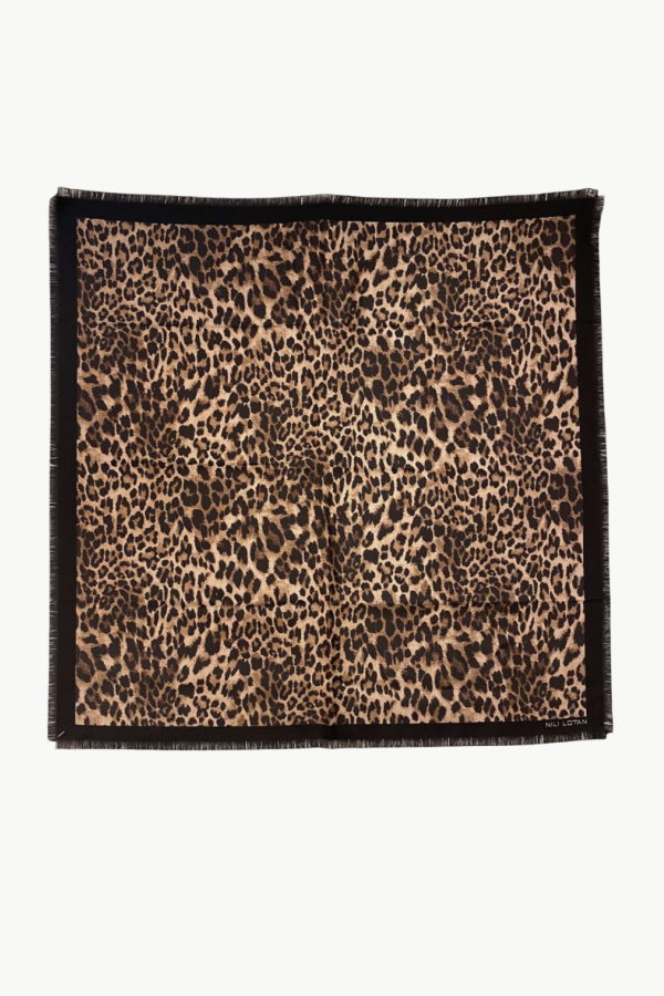 Nili Lotan Leopard Twill Scarf