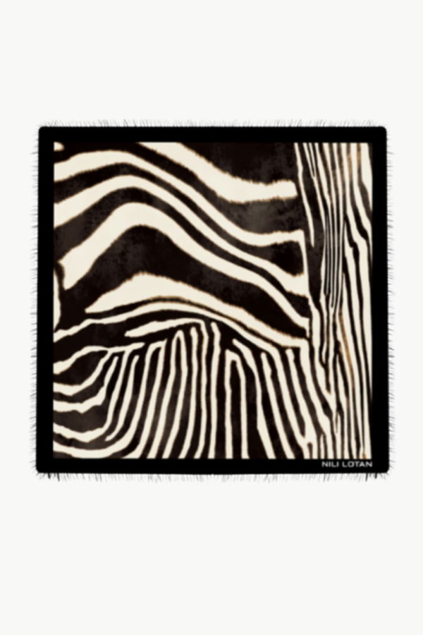 Nili Lotan Zebra Twill Scarf