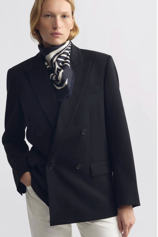 Nili Lotan Zebra Twill Scarf