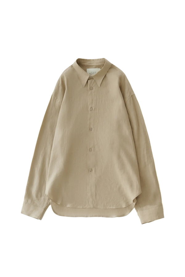 Studio Nicholson Rafe Long Sleeve Classic Shirt - Sand