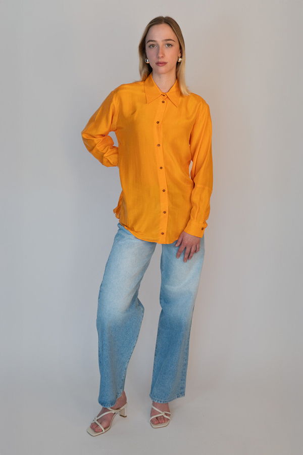 Alysi Long Sleeve Silk Blouse - Blue Green