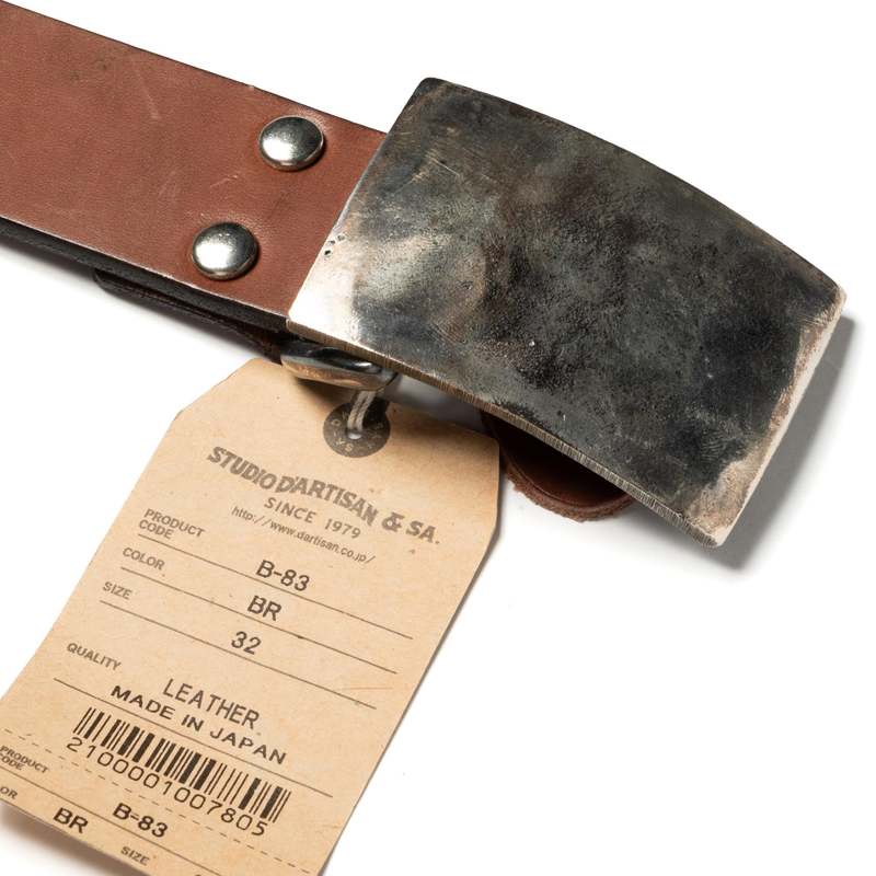 Studio D'Artisan - B-83 Flat Buckle Belt - Brown