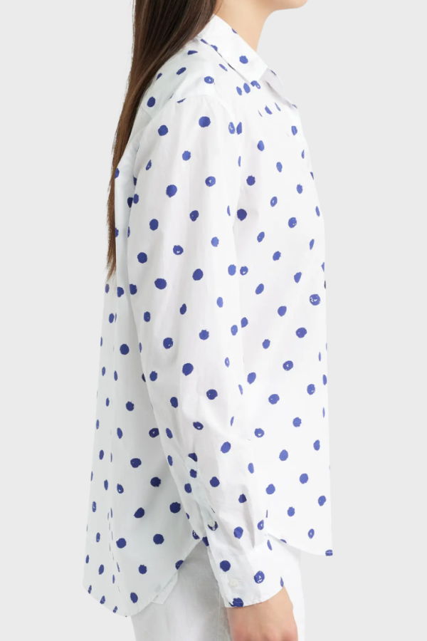 Frank & Eileen Eileen Large Blue Dots Shirt