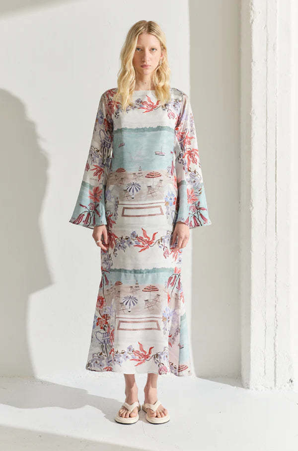 beach scene dress Blythe Midi DRESSS midi length Velvet Colors:Teal Green 703 A-line Strapless Cut Out Sunset beach