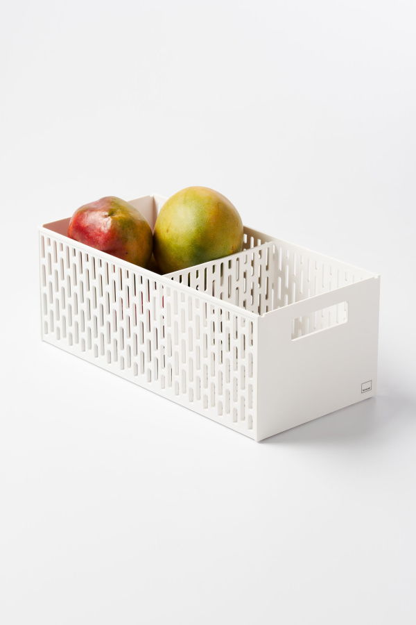 Yamazaki Home Stackable Vegetable Stocker - White/Black