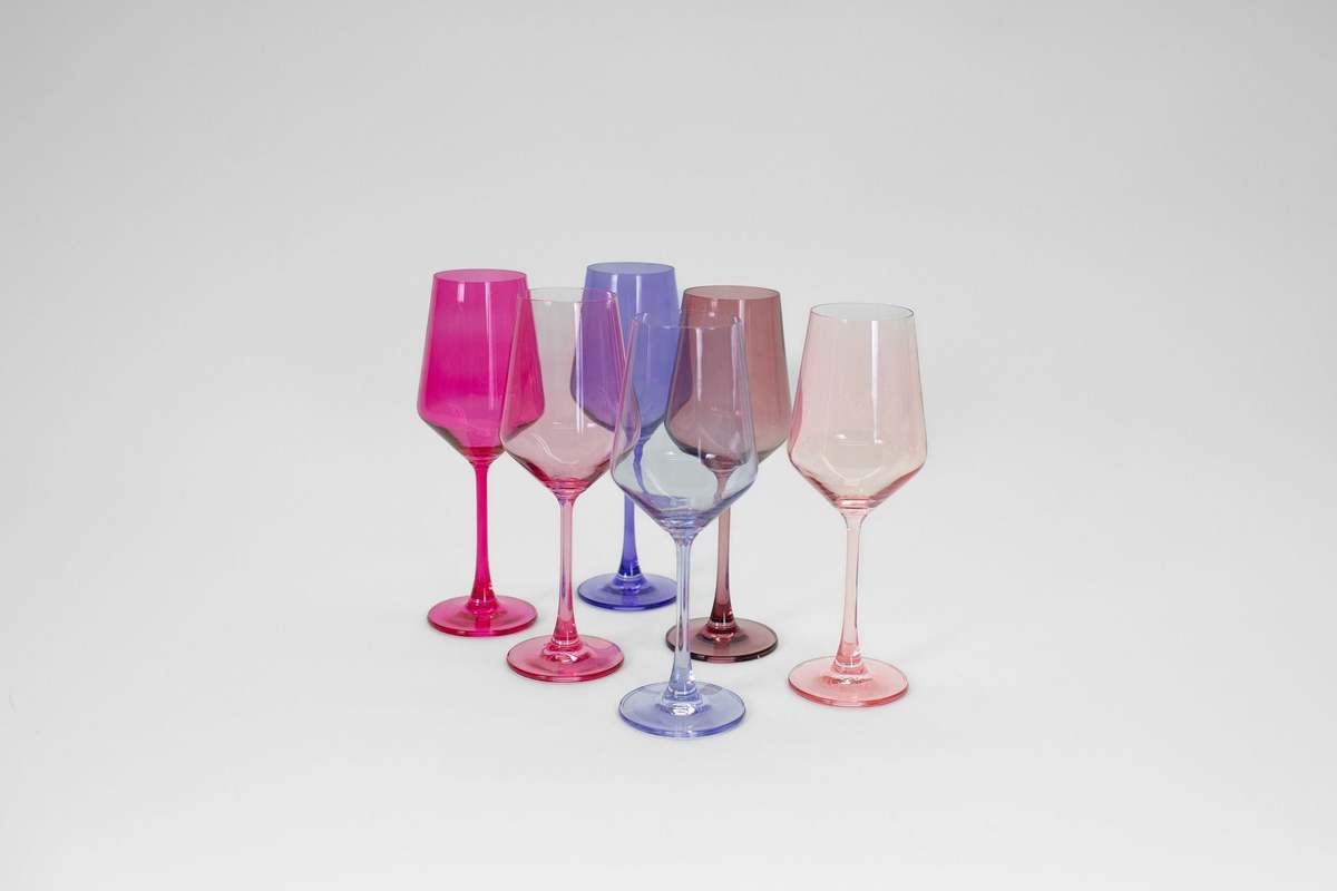 Glass Hause Co Almost Everything Collection Set of 12 Colored Wine Glasses - Image 5 of 10