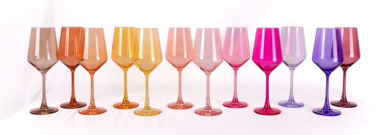 Glass Hause Co Almost Everything Collection Set of 12 Colored Wine Glasses - Image 6 of 10