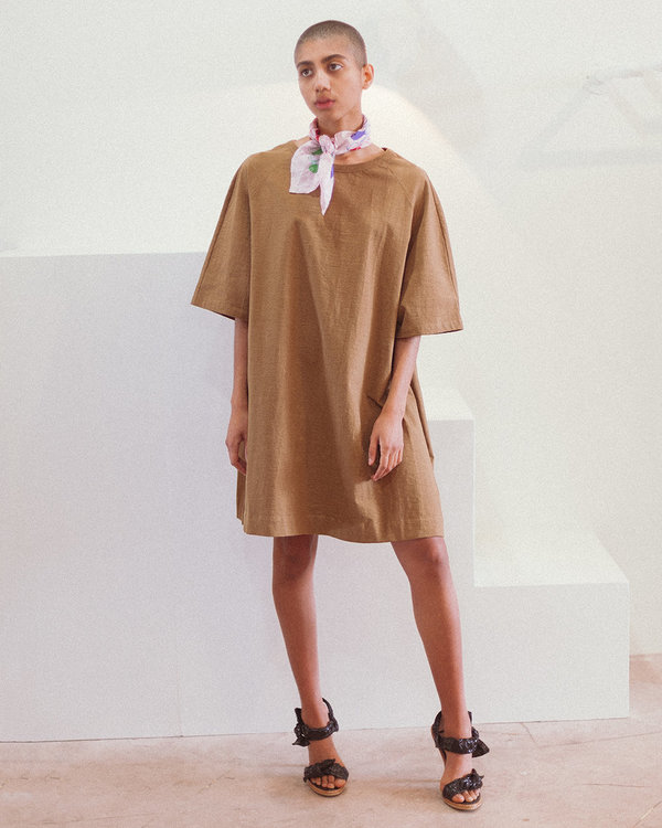 dries van noten cotton dress Dries Van Noten, Ruffled cotton shirt dress, Women, Beige, US 8, Dresses