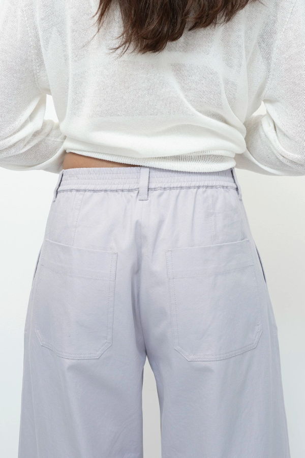 Mijeong Park Cotton Barrel Leg Pant - Lavender