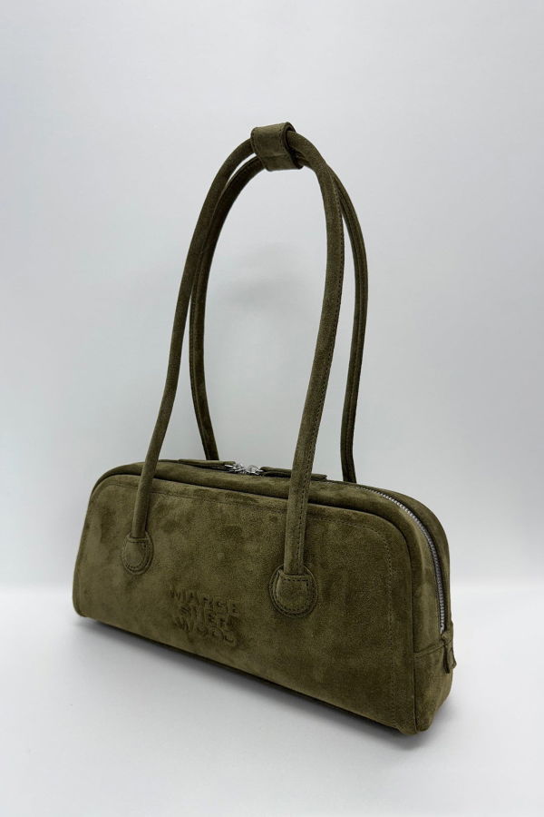 MARGESHERWOOD Soft Baguette Bag - Dark Olive Green