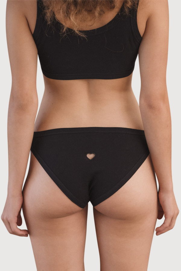 Baserange Heart Bell Pants Brief - Black
