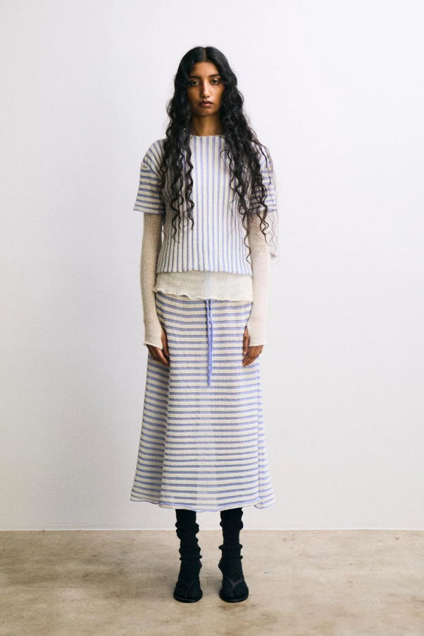 Rus Nagare Skirt - Salvia Blue