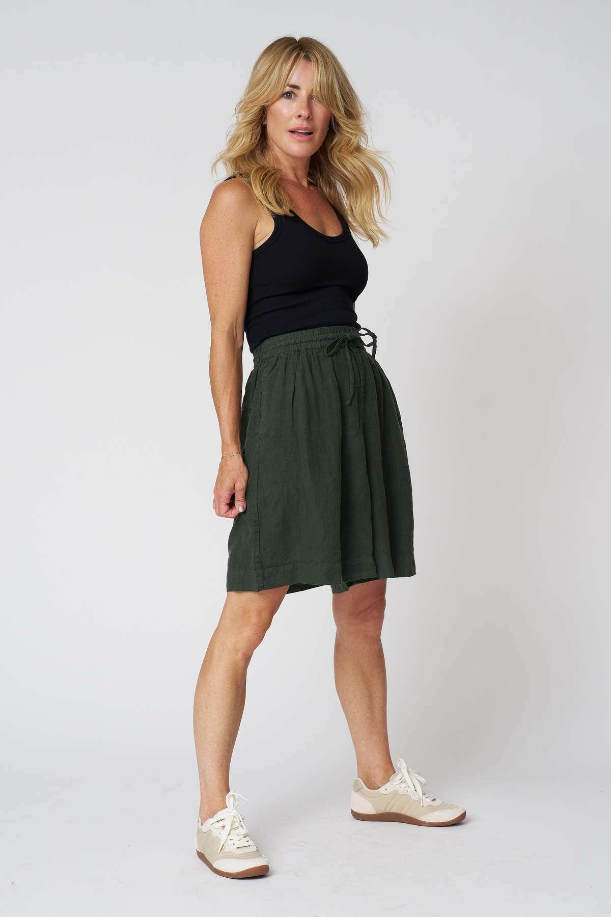 TOAST Garment Dyed Lightweight Linen Shorts - Image 2 of 5