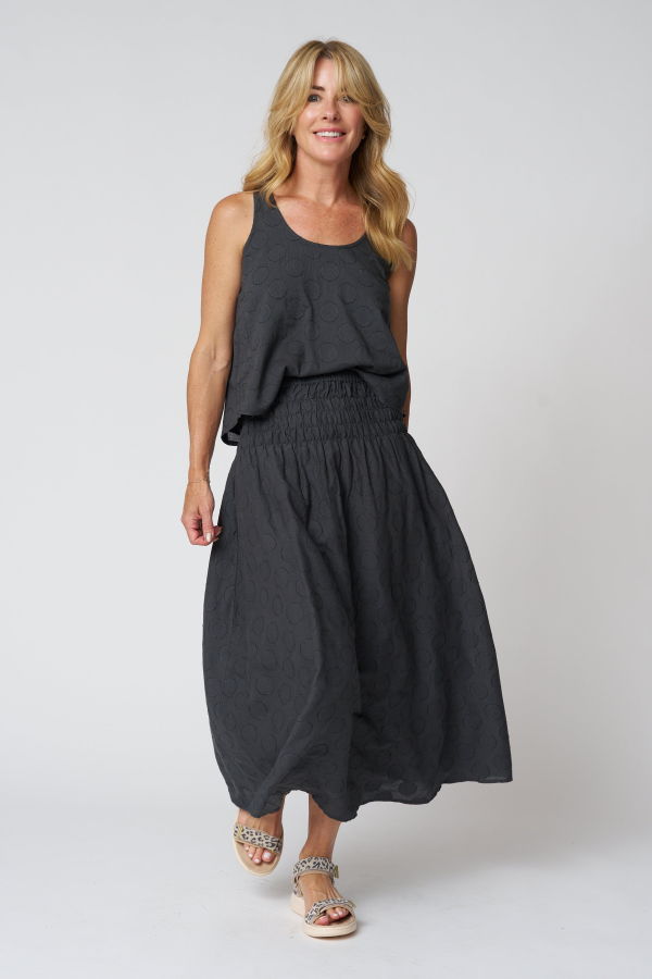 Micaela Greg Shirred Skirt