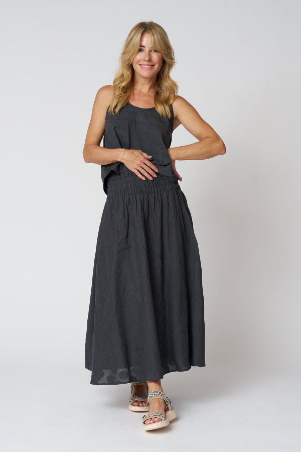 Micaela Greg Shirred Skirt