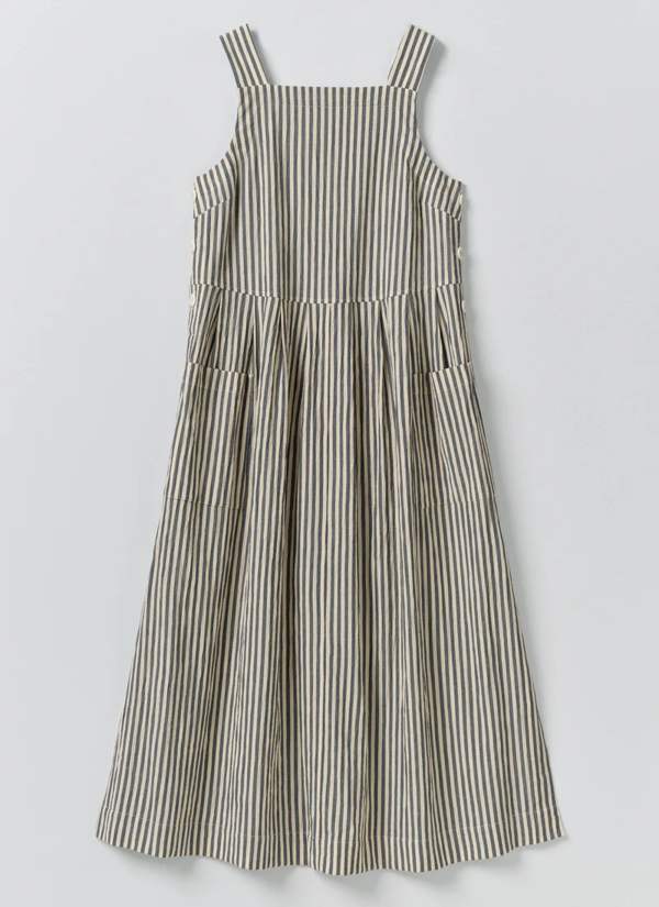 TOAST Tablier Stripe Cotton Pinafore Dress