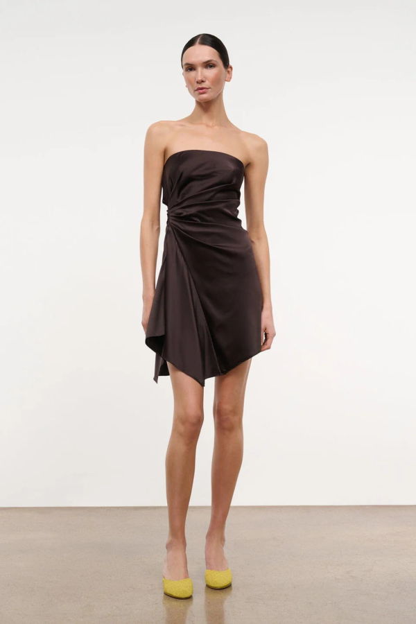 Staud Adriana Silk Dress - Earth