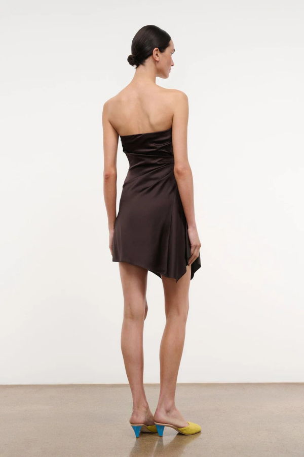 Staud Adriana Silk Dress - Earth